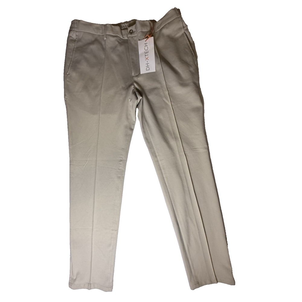 NWT Daniel Hechter Stretch Pant Pleated Khaki Men's Size 37 X 33-648